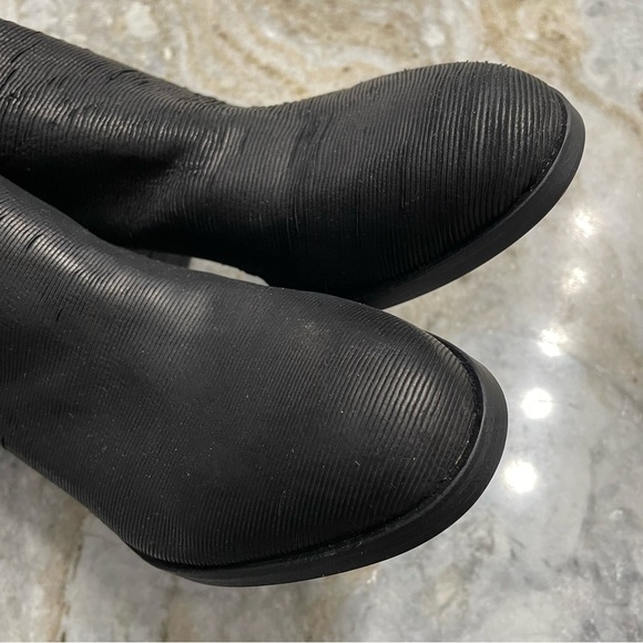 Eileen Fisher Great Bootie Boot Heel Black Intaglio Leather Women’s 10 - Picture 7 of 12